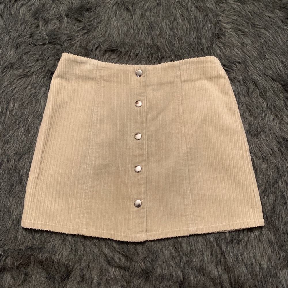 Forever 21 Velvet stripe mini skirt